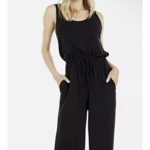 NWT Barefoot Dreams Malibu Collection‎ Luxe Lounge Black Jumpsuit Size: Small
